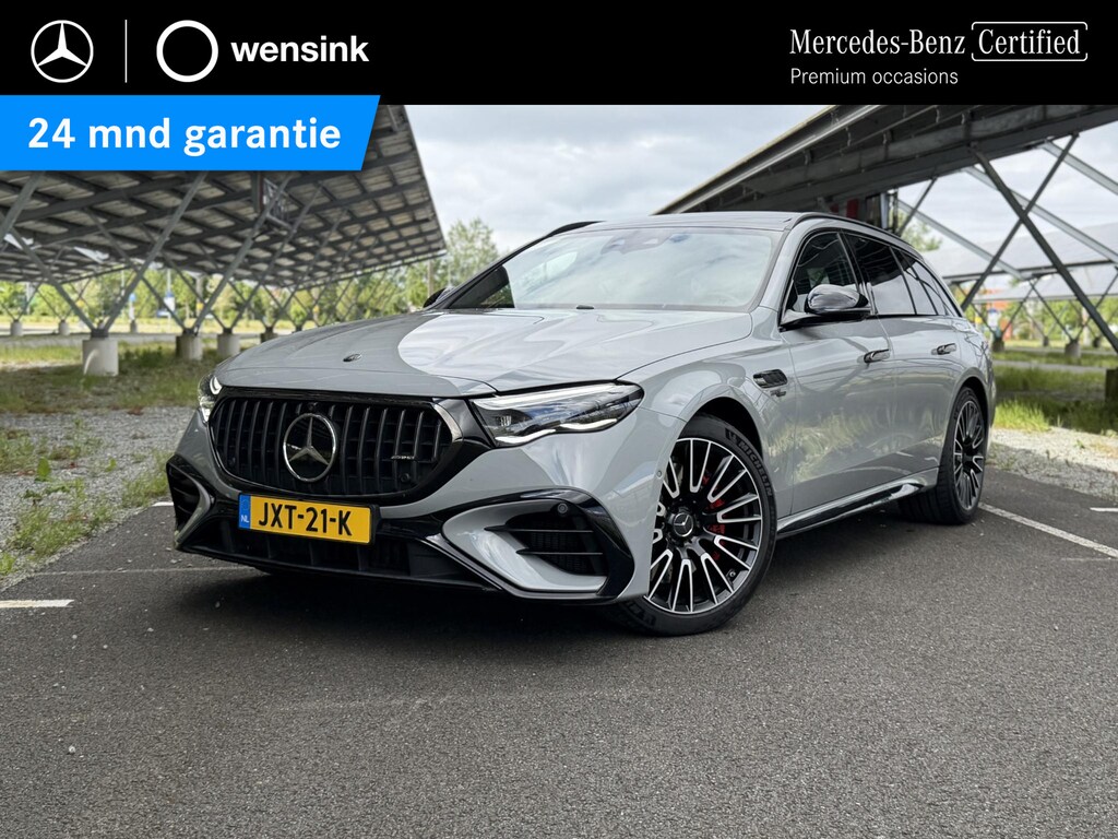 Mercedes-Benz E-klasse Estate AMG 53 4MATIC+ | Night | AMG performance stoelen | AMG dynamic plus pakket | Panoramadak | Superscreen | Trekhaak | Premium plus | Burmester |