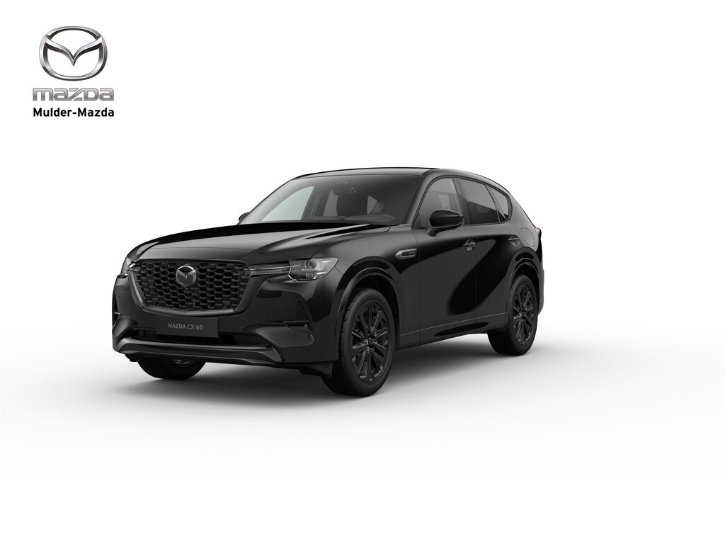 Mazda CX-60 e-Skyactiv PHEV Homura Plus - Tan Nappa Leder | 12,3-inch TFT-kleurendisplay met bediening via centrale HMI Commander, touchscreen (voor Apple CarPlay / Android Auto™) of voice control | 12,3-inch digitale meterset | 20-inch lichtmetalen velgen, Black