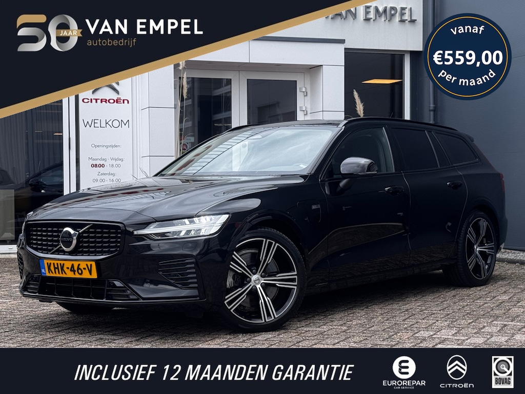 Volvo V60 2.0 T6 Plug-in hybrid AWD Ultimate Dark Long Range | Trekhaak | 100% SOH | Leder + Memory | Winter Pack
