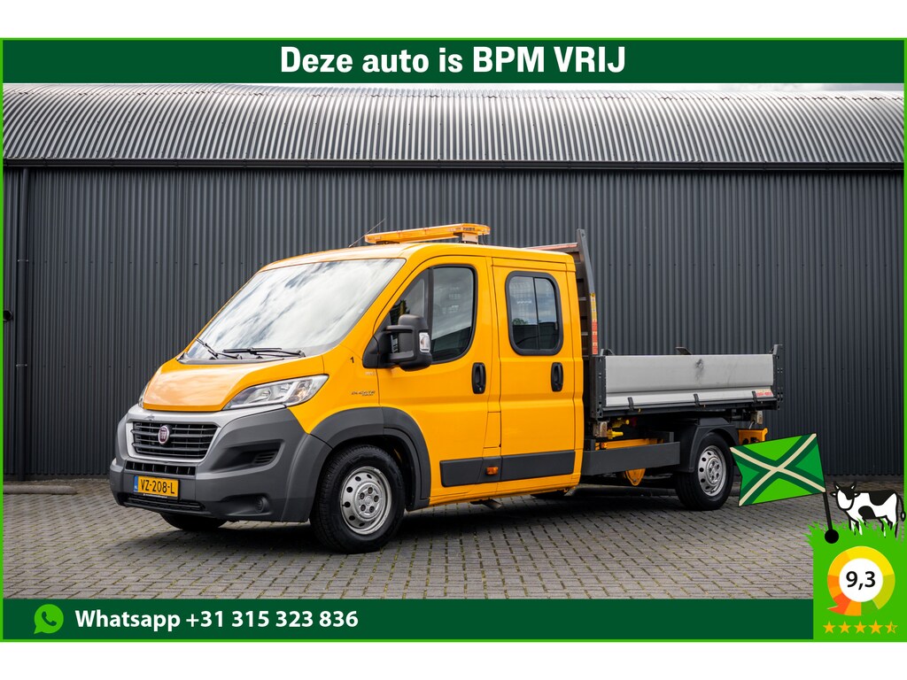 Fiat Ducato 150 Multijet 2.3 L3H1 | 150 PK | 6-Zits | 3-Zijdige kipper | 1e Eigenaar | Airco | Trekhaak