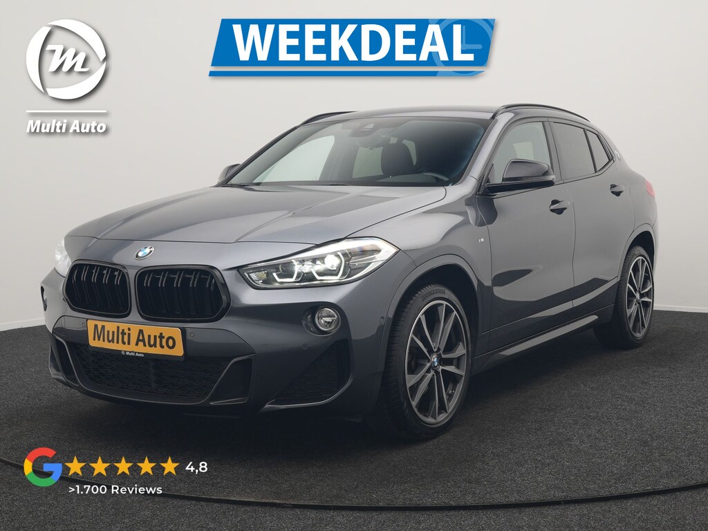 BMW X2 sDrive18i M Sport 140pk Dealer O.H. | Camera | Lederen Sportstoelen Verwarmd | Led Koplampen | Sfeerverlichting | Standkachel | Navigatie | DAB | 19''L.M. |