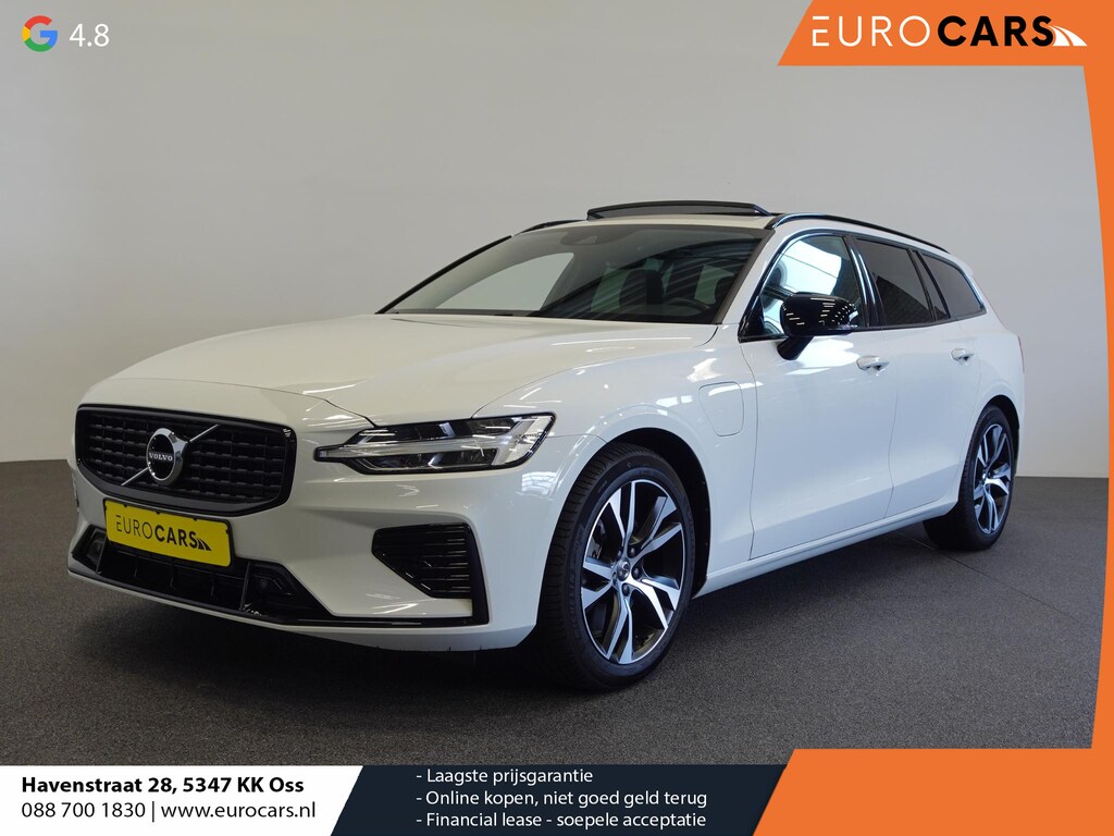 Volvo V60 2.0 T6 Recharge AWD R-Design Panoramadak Navigatie Apple Carplay/Android Auto Camera Parkeersensoren Stoel- en stuurverwarming Cruise Control Blind Spot Assist Virtual Cockpit Climate Control