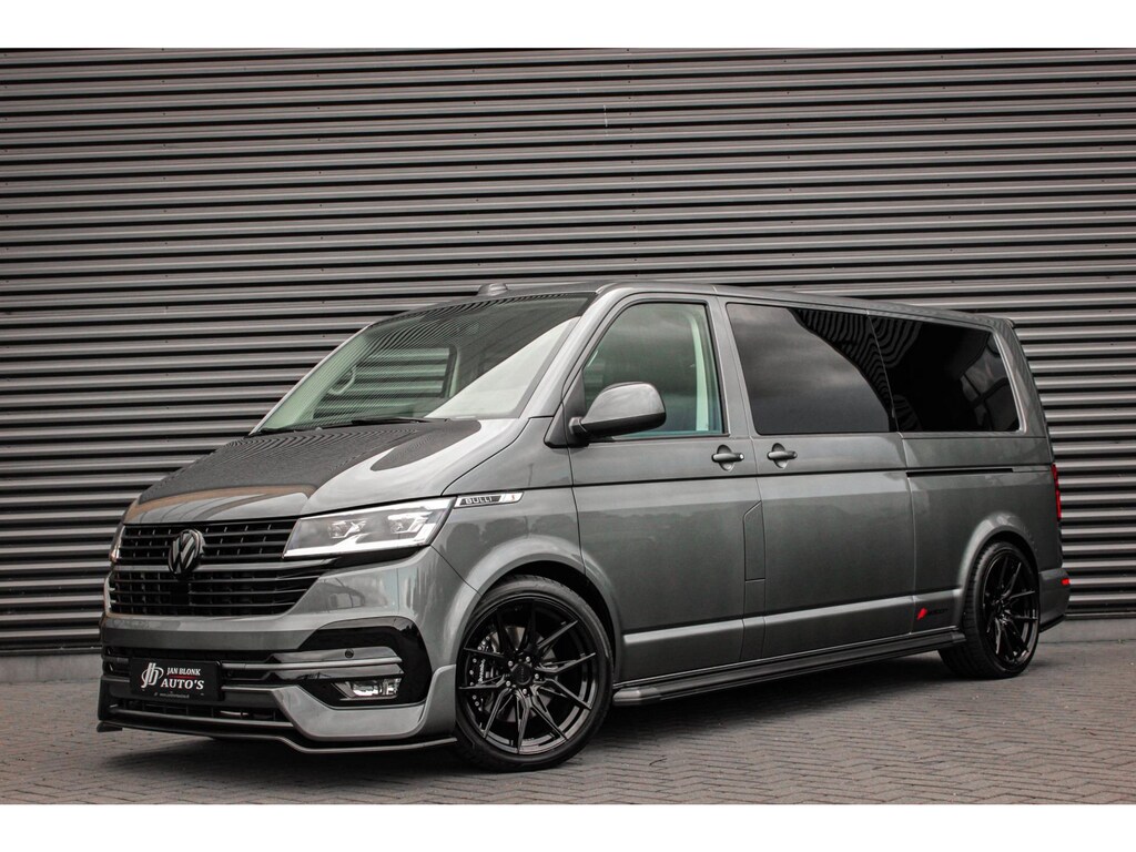 Volkswagen Transporter 2.0 TDI L2H1 150PK BULLI DC DUBBEL CABINE / LEIGHTONVANS BODYKIT / FULL OPTINS / LEDER / FULL BLACK / APPLE