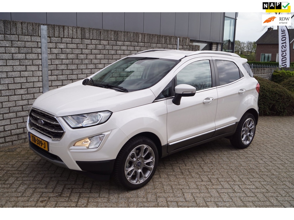 Ford EcoSport 1.0 EcoBoost Titanium Autom Navi Camera Half Leder Stoel/Stuur Verw Clima Apple Carplay 2x PDC LMV ENZ NL Auto.
