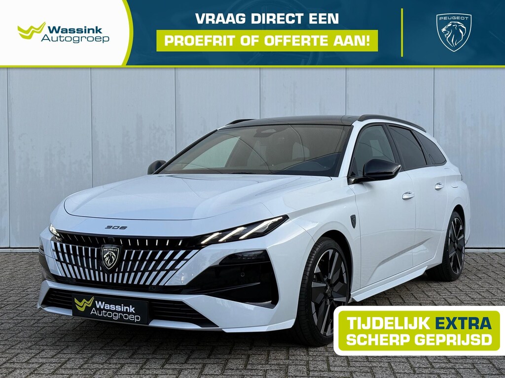 Peugeot 308 SW Sw 1.6 PHEV 195pk e-DCS7 GT VOORRAAD VOORDEEL | 360 camera | Schuif- kanteldak | Focal Premium Geluidsysteem | Adaptive Cruise | Keyless |