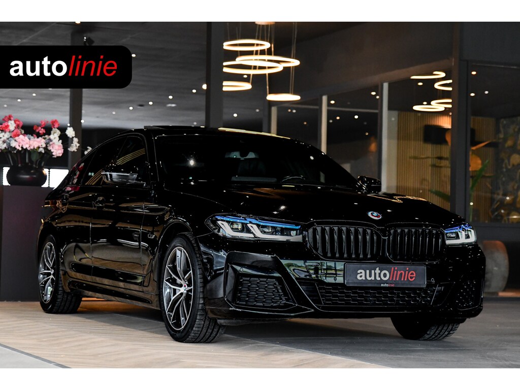 BMW 5-Serie 520e M-Sport, [SoH 90%], Shadow Line, Laser, Memory, HUD, Camera, Carplay, Ambient,