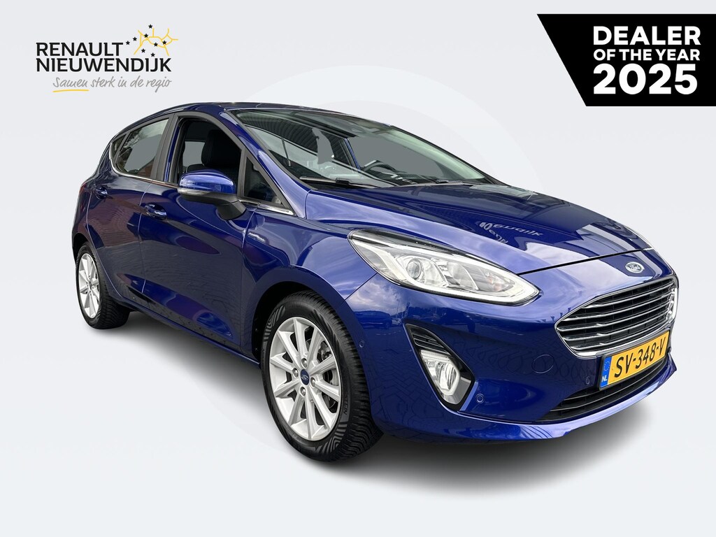Ford Fiesta 1.0 EcoBoost Titanium l 1E EIGENAAR l CAMERA l CARPLAY l CRUISE l CLIMATE l STOEL + STUURVERW. | VOORRUIT VERW. l DEALER ONDERHOUDEN