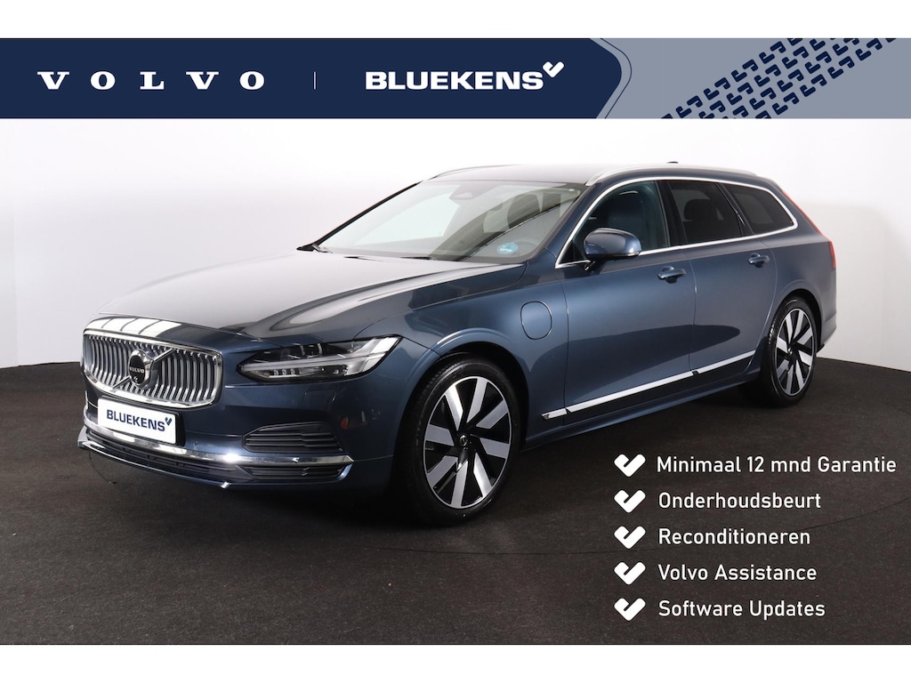 Volvo V90 T6 Recharge AWD Plus Bright - IntelliSafe Assist & Surround - 360º Camera - Harman/Kardon audio - Adaptieve LED koplampen - Verwarmde voorstoelen, stuur & achterbank - Parkeersensoren voor & achter - Elektr. bedienb. voorstoelen met geheugen - Extra getint glas - 19' LMV