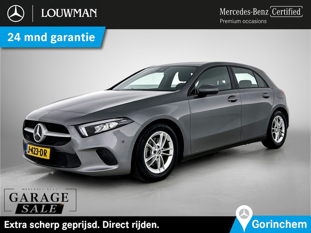 Mercedes-Benz A-klasse 160 Business Solution | Parkeerpakket met Camera | Ledkoplampen | Navigatie | Stoelverwarming | Inclusief 24 maanden Mercedes-Benz Certified garantie voor Europa. garage-sale