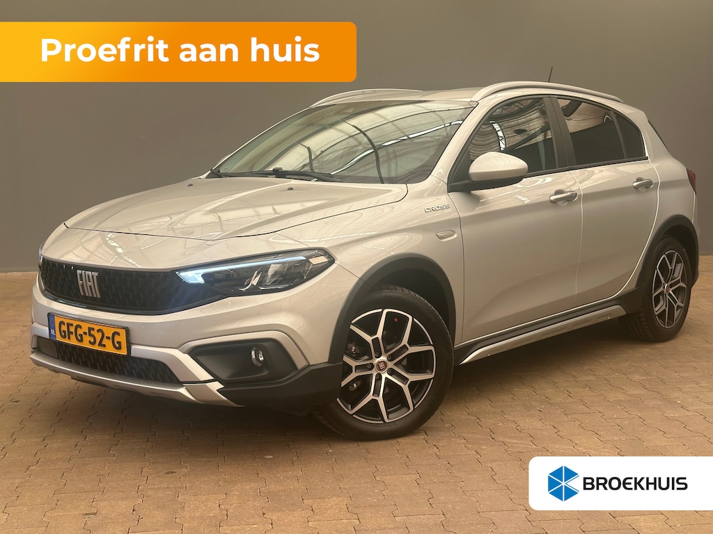 Fiat Tipo Cross 1.0 Camera | Keyless | Navigatie | 17" Lichtmetaal | Climate | Adpatieve Cruise | Carplay | Achteruitrijcamera | Airco (automatisch) | Armsteun voor