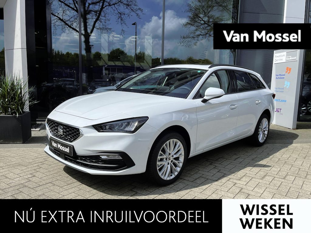 SEAT Leon Sportstourer 1.5 TSI Style Business Intense 115 PK | Climate Control | Lichtmetalen Velgen | Parkeersensoren | Stoelverwarming | Adaptive cruise Control | Virtual Cockpit | Navigatie | Camera | Keyless | Apple Carplay & Android Auto | €3000,- herwaardering! | PRIJS = NETTO RIJKLAAR! | Direct Leverbaar! |