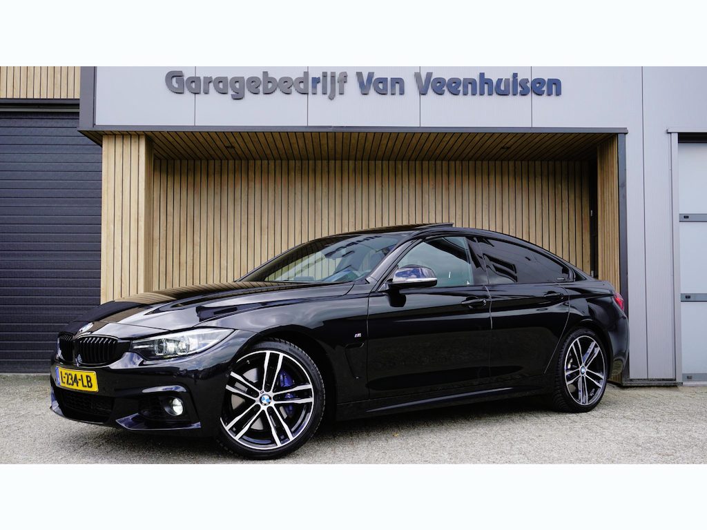 BMW 4-Serie Gran Coupe 418i 136PK M-Sport Shadow Line Schuif/kanteldak HUD H&K 360-View Trekhaak Leder 19inch LM *NL auto* 1e Eigenaar 37312km!