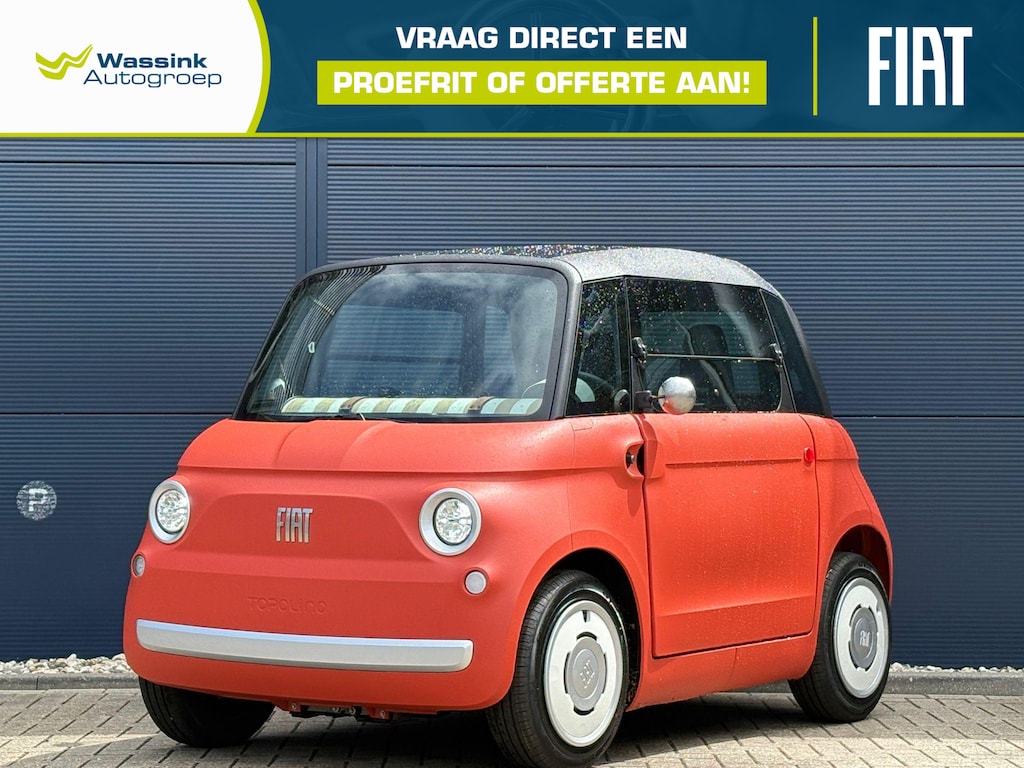 Fiat Topolino Corallo | 5,7 inch digitaal instrumentenpaneel | 75km range | 45kmh | Rijdbaar vanaf 16 jaar met AM-rijbewijs