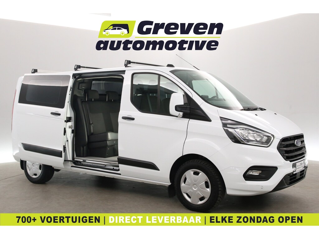 Ford Transit Custom 2.0 TDCI L2H1 | DC | 6 Zits | Aut. | Airco | Cruise | Camera | Trekhaak | Carplay | 2xSchuifdeur