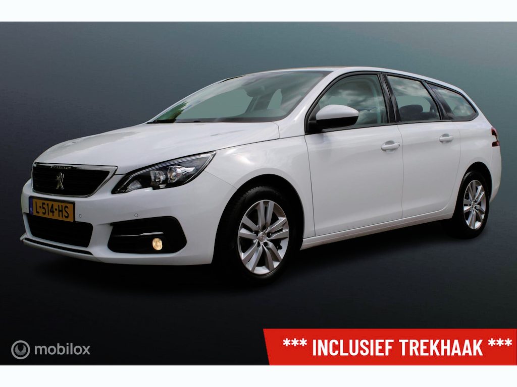 Peugeot 308 SW 1.2 110 PK Turbo PureTech Blue Lease Active, Trekhaak, Pdc voor + achter + Camera, Cruise, Clima, Navi, App connect, Nieuwe Distributieriem !