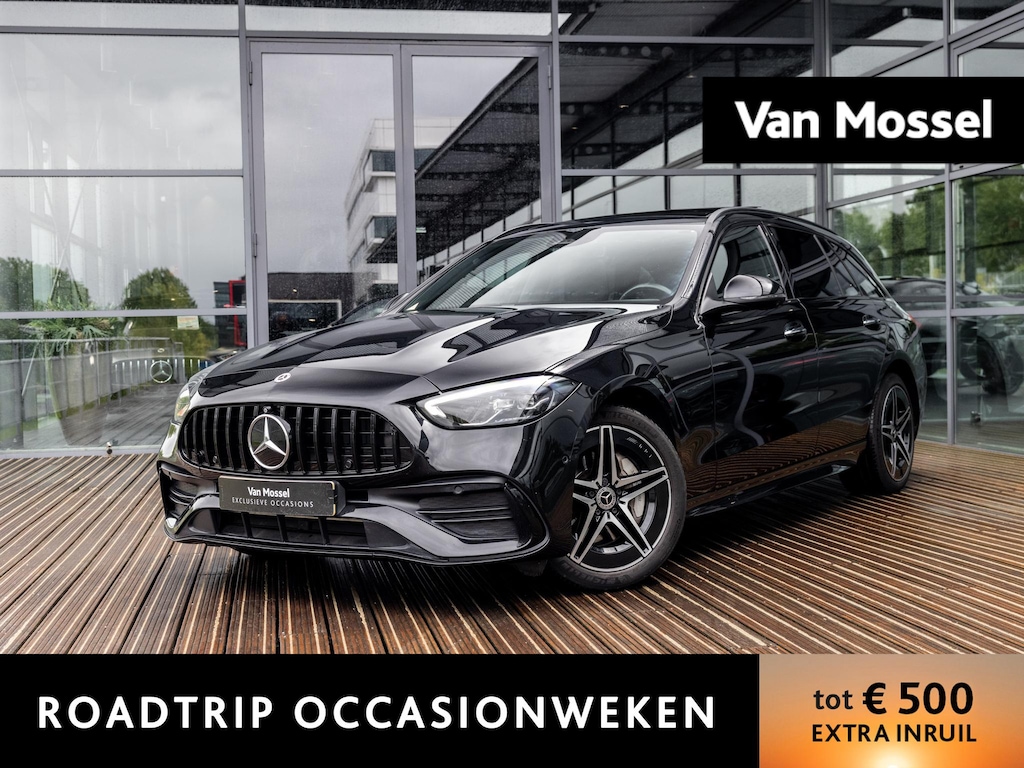 Mercedes-Benz C-klasse Estate 300 e AMG Line | NIGHT PAKKET | PANORAMA-SCHUIF-KANTELDAK | STOELMEMORY | KEYLESS ENTRY | APPLE CARPLAY | SFEERVERLICHTING | ACHTERUITRIJCAMERA | STOELVERWARMING | SOUNDSYSTEM |
