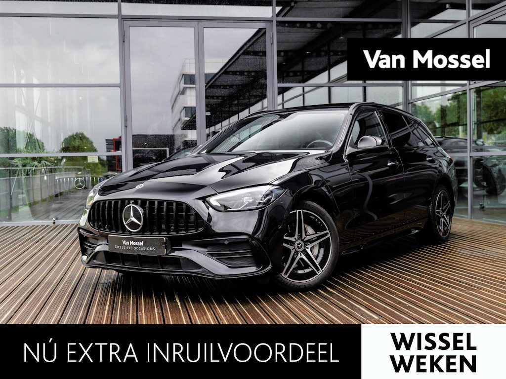 Mercedes-Benz C-klasse Estate 300 e AMG Line | NIGHT PAKKET | PANORAMA-SCHUIF-KANTELDAK | STOELMEMORY | KEYLESS ENTRY | APPLE CARPLAY | SFEERVERLICHTING | ACHTERUITRIJCAMERA | STOELVERWARMING | SOUNDSYSTEM |