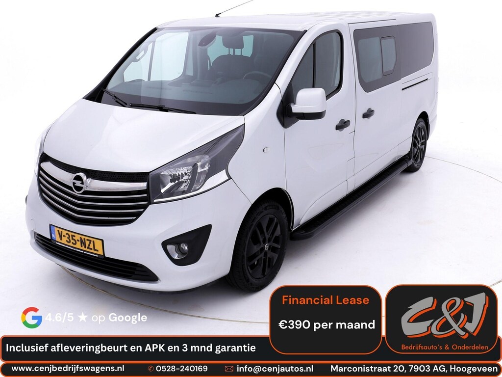 Opel Vivaro 1.6 CDTI L2H1 DC Sport EcoFlex airco, cruise, luxe, stoelverwarming, keyless lease €390 p/mnd MARGE