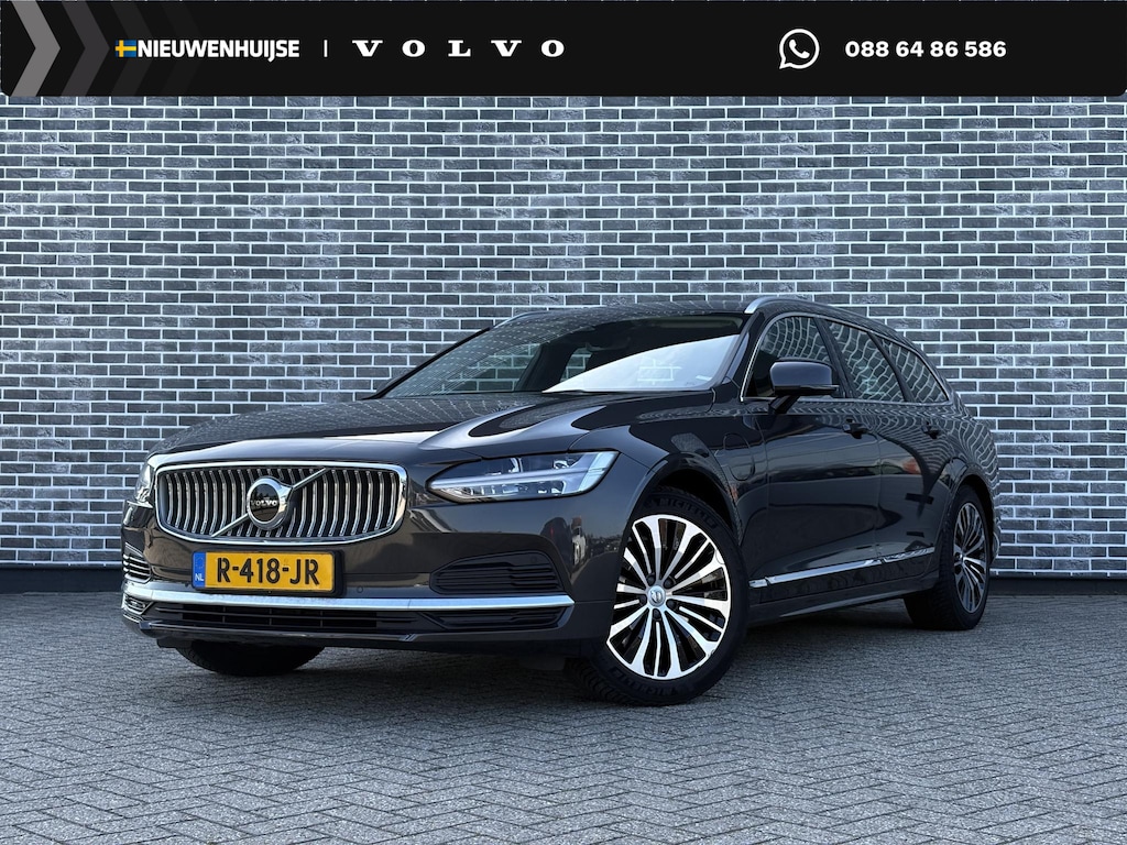 Volvo V90 2.0 T6 Plug-in hybrid AWD Core Bright | Long Range | Adaptieve Cruise Control | Lederen Bekleding | Stoel-/Stuurverwarming | Standverwarming | Parkeercamers | Trekhaak |