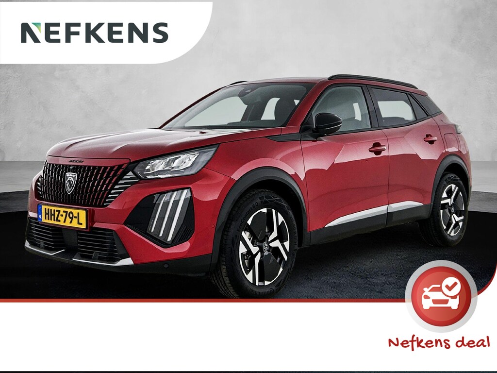 Peugeot 2008 SUV Allure Hybrid 145pk Automaat | Navigatie | Camera v+a | Climate Control | Adaptieve Cruise Control | Parkeersensoren v+a | Keyless | Dodehoeksensor | Draadloze Apple Carplay / Android Auto + telefoonlader | Digitaal instrumentenpaneel | DAB+ radio | Led koplampen | Donker getint glas | 17" lichtmetalen velgen |