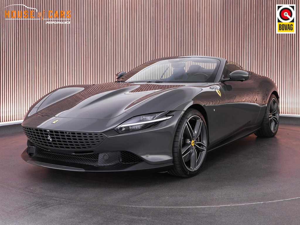 Ferrari Roma Spider 3.9 V8 |BTW|PPF|Grigio Scuro|360 camera|carbon int.|memory|Quilted seats|Apple Carplay|carbon stuur|20" lichtmetalen velgen|