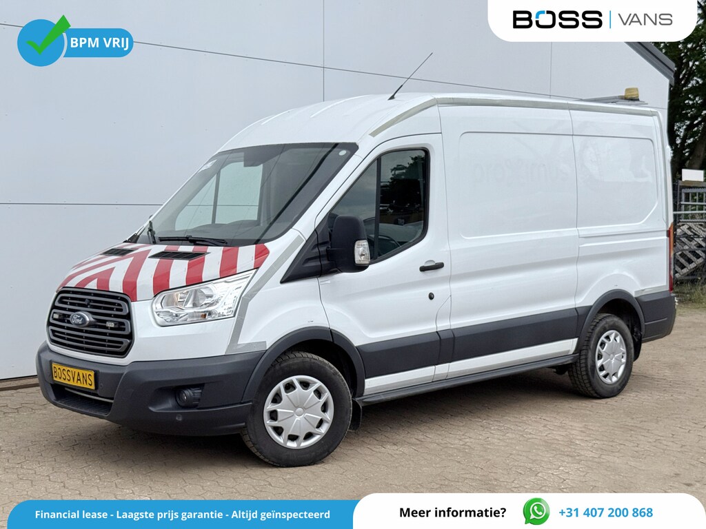 Ford Transit 2.0 TDCI 130PK L2H2 Airco Cruise Control Parkeersensoren Stoelverwarming Zwaailampen Kastwand Inbouw