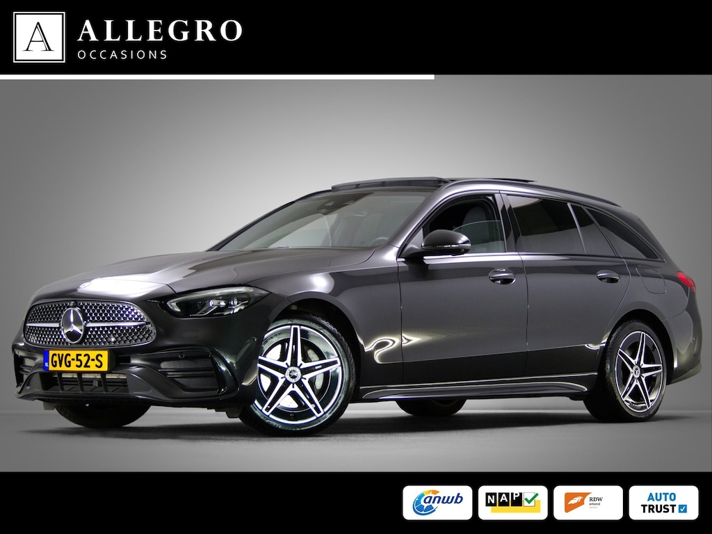 Mercedes-Benz C-klasse Estate 300 e AMG-Line Edition (SFEERVERLICHTING, MEMORY, PANORAMADAK, ACC, TREKHAAK, STOELVERWARMING, NAP)