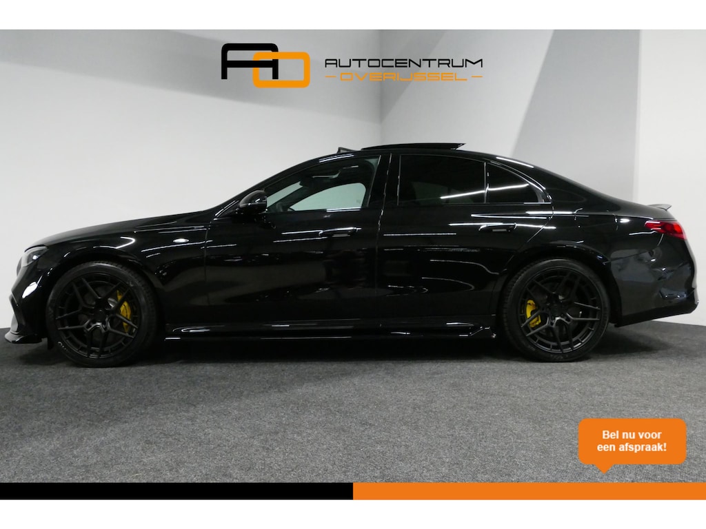 Mercedes-Benz E-klasse 300 e AMG Line / E53 AMG Edition1 look / E53 AMG Diffuser / Panamericana Grille / Panoramadak / Burmester Surround Sound 4D / Elektr. verstelbare voorstoelen + memory / Digital Light (Laser) / Ambienteverlichting / HUD / Rondomzichtcamera / Apple Carplay - Android Auto / 20'' LMV / Stoelverwarming / Dodehoekdetectie / Night pakket / Achtertuitrijcamera