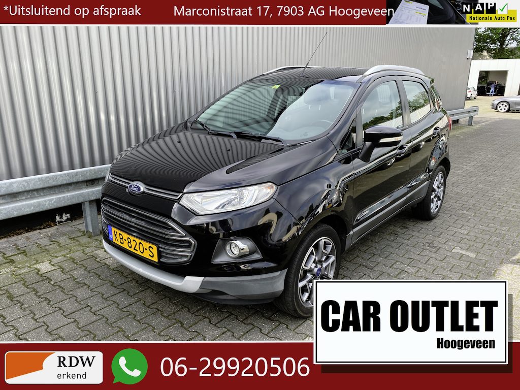 Ford EcoSport 1.0 EcoBoost Titanium 133Dkm.NAP, Clima, Stoelvw, Voorruitvw, CC, PDC, Navi, LM, z.g.a.n. APK – Inruil Mogelijk –