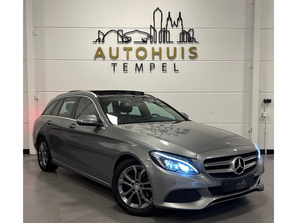 Mercedes-Benz C-klasse Estate 180 Prestige Automaat Stoelverwarming Airco Led Pano Leder/Stof Cruise Start/Stop