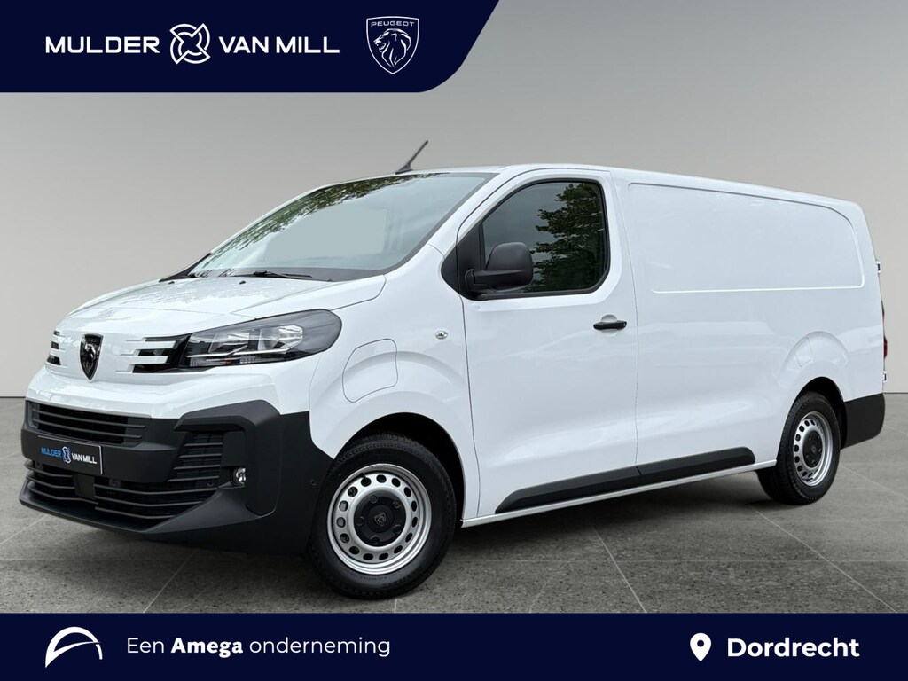 Peugeot e-Expert L3 75 kWh 136pk | ACTIE | 8 jaar garantie | 0% financial lease | Houten afwerking laadruimte | LED laadruimteverlichting | NAVI | Multimedia | Apple Carplay | Android Auto | Achteruitrijcamera | Parkeersensoren voor en achter | Dode hoek detectie | Digitale cockpit | Stuurwielbediening | Tussenwand comfort met raam | Bestuurdersstoel comfort | Bank voorpassagiers | Mistlampen | Licht- en regensensor | Reservewiel | van €48.469 voor €36.195 ex. BTW rijklaar