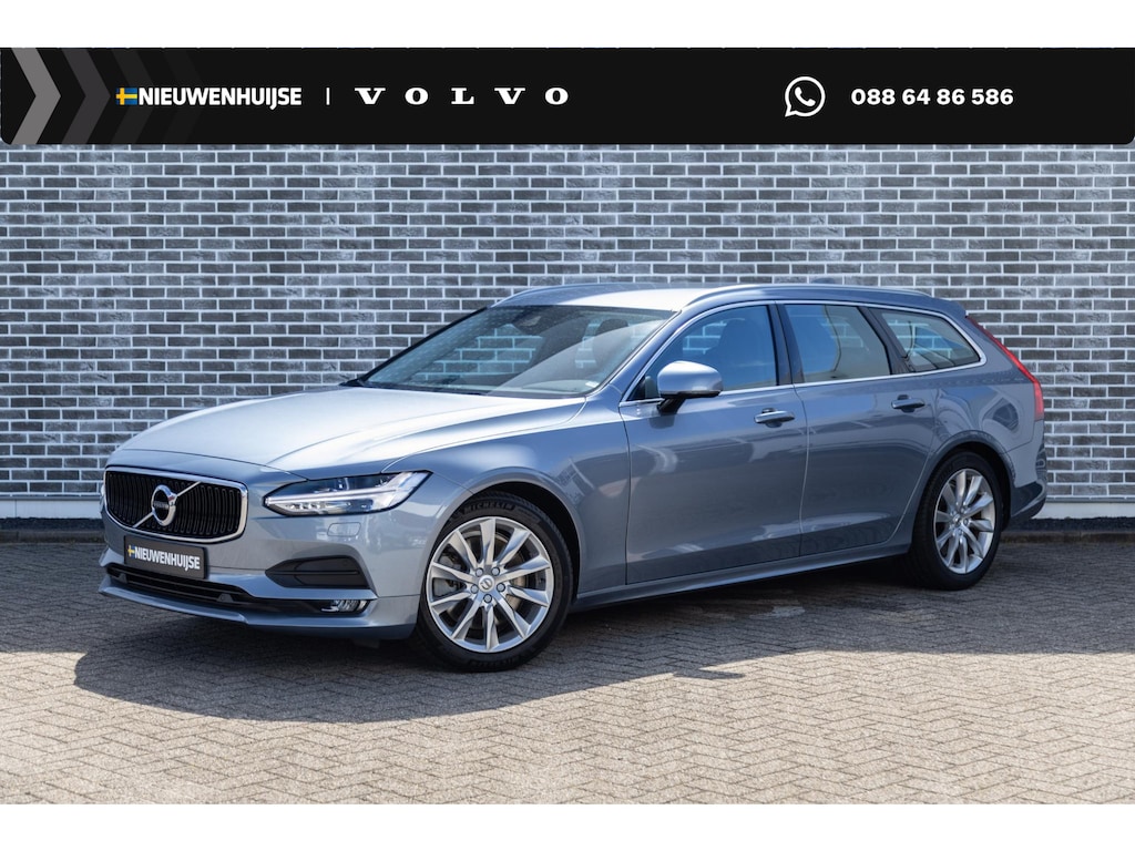 Volvo V90 2.0 T4 Momentum | Trekhaak | Achteruitrijcamera | Parkeersensoren | Navigatie | Keyless Entry | Elektrische Achterklep | Parkeerverwarming | Stoelverwarming voor en achter | BLIS | Cruise Control Adaptief