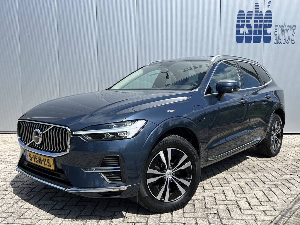 Volvo XC60 2.0 T6 350 pk Plug-in hybrid AWD Bright Long Range Trekhaak Panoramadak Camera Leder Navigatie Adaptieve Cruise Control ACC Google Elektrische Comfort Stoelen Carplay Stoelverwarming Stuurverwarming Pilot Assist Extra Getint Glas 1e Eigenaar Plug In Hybride NL Auto