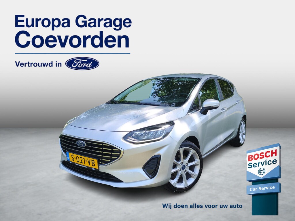 Ford Fiesta 1.0 EB 125PK Hybrid Titanium Automaat | WINTERPACK | LED | CRUISE | CARPLAY NAVI | SENSOREN ACHTER |