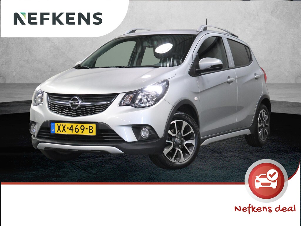 Opel Karl 1.0 Rocks Online Edition | 1ste eigenaar | Parkeersensoren | AppleCarplay/Android | Airco | Bluetooth | 15"LMV | Isofix | LED | Privacy Glass | DAB Radio | Dakrails |
