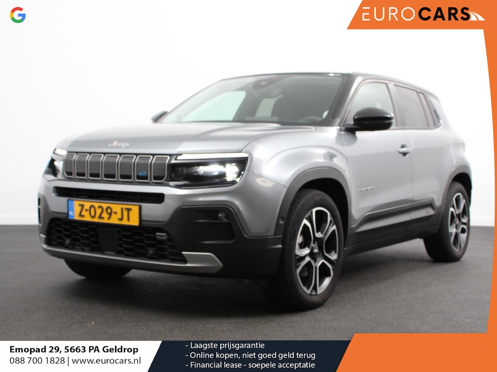 Jeep Avenger Summit 54 kWh SOH 96,5 % Camera Lichtmetalen Velgen 18" Navigatie Apple Carplay/ Android Auto Sfeerverlichting Parkeersensor achter Cruise Control Stoelverwarming Full LED Virtual Cockpit Climate Control Two tone Electrisch bedienbare achterkep