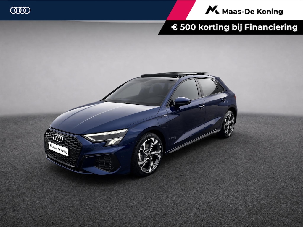 Audi A3 Sportback 40 TFSIe 150kW/204PK S Line · Panoramadak · Leder · Camera · Apple/Android Car Play · Drive select