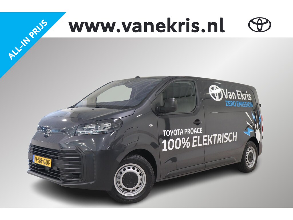 Toyota PROACE Electric Worker Challenger Extra Range 75 kWh, Apple Carplay & Android Auto, Lat om lat, Laadvloer betonplex, Cruise Control, Parkeersensoren achter!