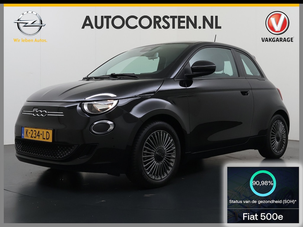 Fiat 500 Icon Long Range 42kWh SOH 91% Apple Carplay Android Auto Navi Ecc Cruise Control Pdc Keyless DAB Led Lmv Bluetooth Isofix Wifi Lane Assist Regen-Lichtsensor Grote Accu 1e Eigenaar Origineel Nederlandse Auto