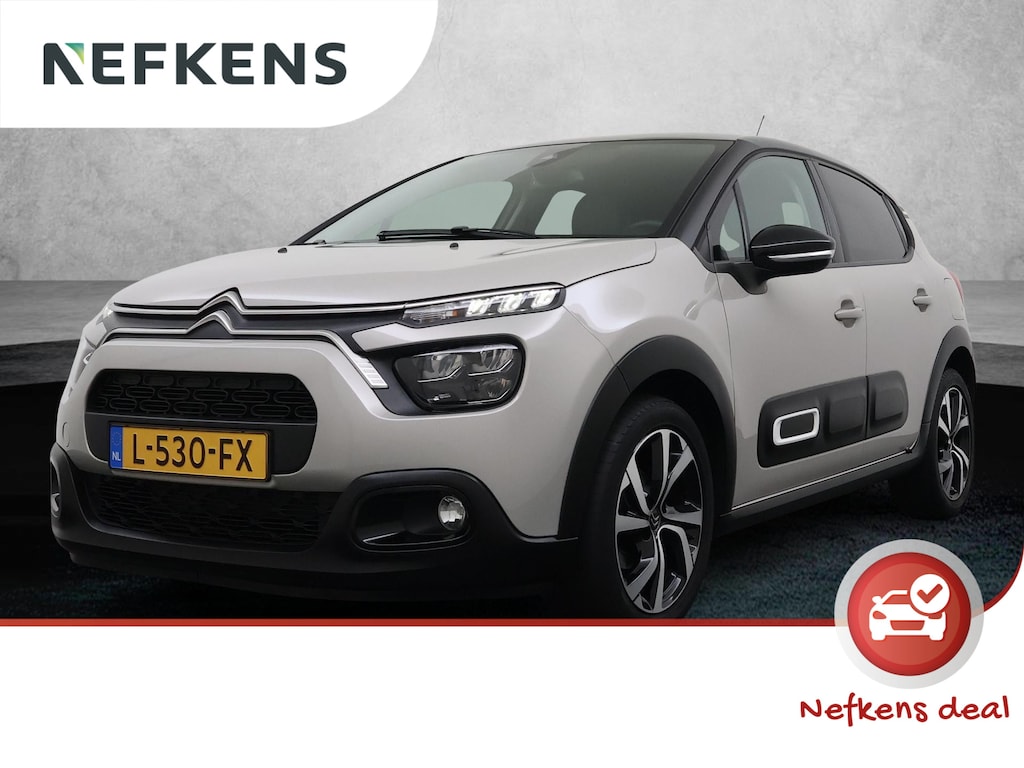 Citroën C3 Shine 110pk Automaat | Navigatie | Achteruitrijcamera | Climate Control | Cruise Control | Parkeersensoren | Led koplampen | Comfortstoelen | DAB+ radio | Apple Carplay / Android Auto | Bluetooth | Elektrisch inklapbare spiegels | Afwijkende dakkleur | Donker getint glas | 17" lichtmetalen velgen |