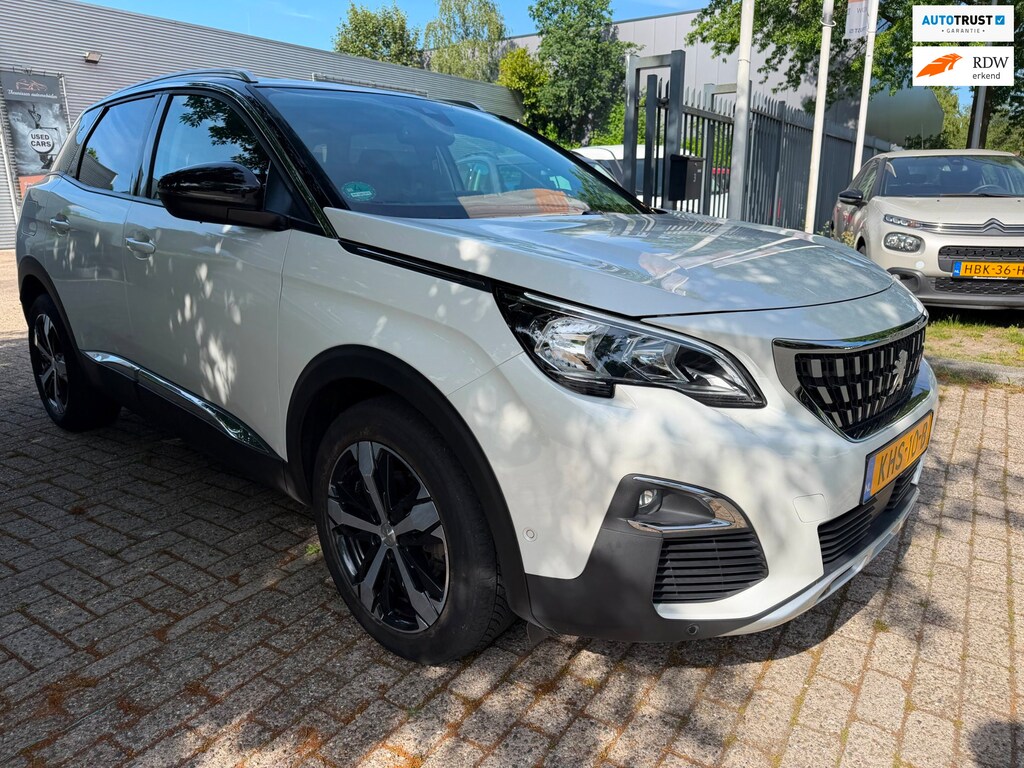 Peugeot 3008 1.2 PureTech Allure Parelmour wit, leder, clima, cruise, alec pakket 45.000 km, nwe riem, dealer onderhouden, nwe apk
