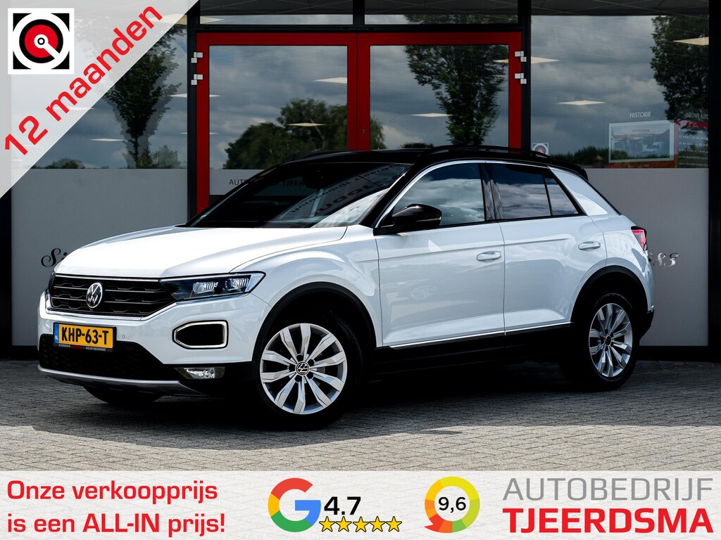 Volkswagen T-Roc 1.5 TSI Sport | Stoelverwarming | Adaptieve Cruise Control | LED Koplampen | Sportstuur | Apple Carplay | Android Auto | Two-Tone Wit - Zwart | Parkeersensoren | Privacy Glas | Sportstoelen | All Season Banden |