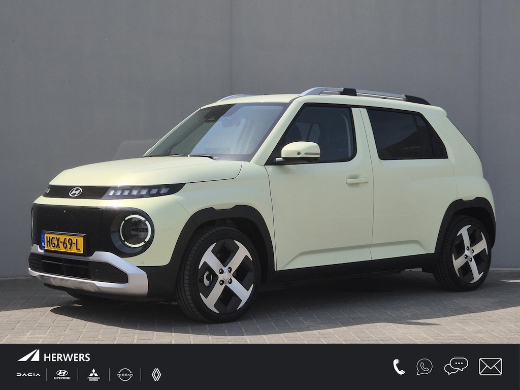 Hyundai Inster Evolve Plus 49 kWh / SOH 100% / Origineel Nederlands / Fabrieksgarantie tot 03-2030 / Stuur & Stoelverwarming / V2L / Stuur- & Stoelverwarming / CCS snelladen / warmtepomp / Rondomzicht camera / Draadloze telefoon lader / Apple Carplay Android Auto /
