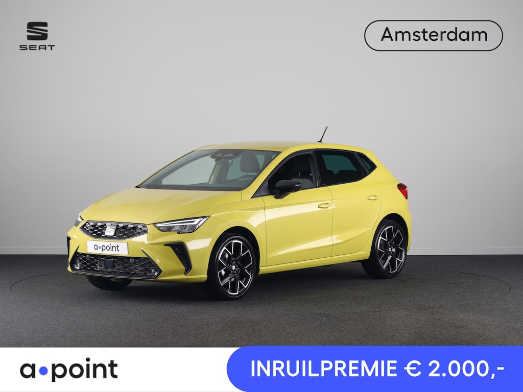 SEAT Ibiza 1.0 EcoTSI FR Business Connect | *NIEUW* Python Yellow Metallic | DSG-Automaat | Velgen 'Performance Machined' 18 inch | Draadloze Carplay | Parkeersensoren V/A + Achteruitrij camera
