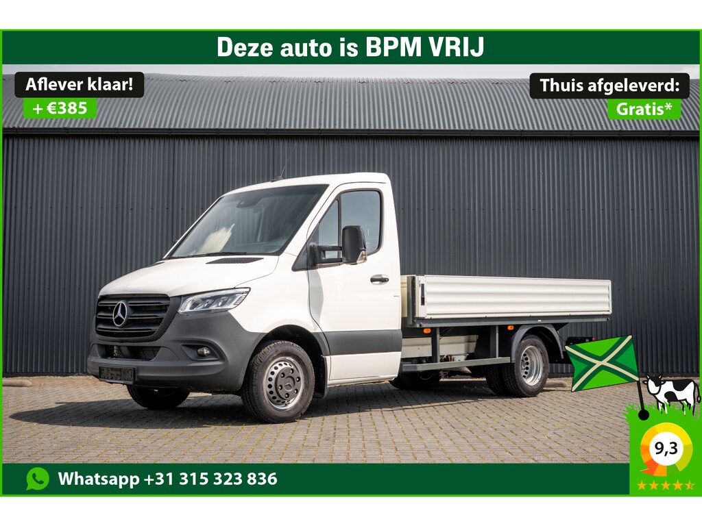 Mercedes-Benz Sprinter 519 CDI | 190PK | Automaat | Nieuw | Luchtvering | LED | Cruise | Carplay | Mbux | Navi | Climatronic