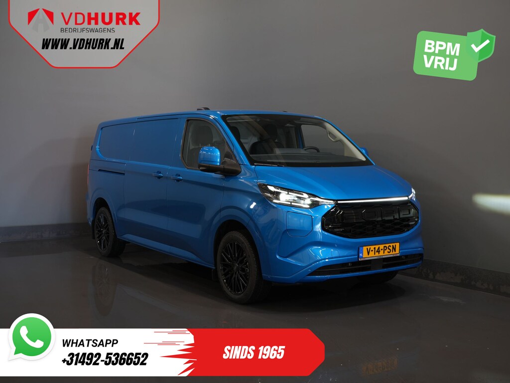 Ford E-Transit Custom 218 pk 330 km WLTP L2 Limited B&O/ Adapt.Cruise/ Elek.Trekhaak/ Standkachel/ Stoelverw./ Stuurverw./ Carplay/ Navi/ 360.Camera/ Climate