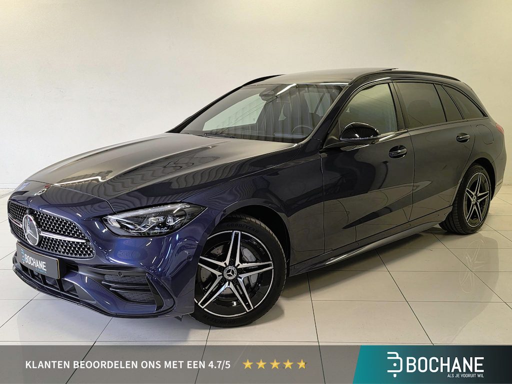 Mercedes-Benz C-klasse Estate 300 e AMG Line | Pano | Burmester | SOH 97% | Elektrische Achterklep | 360 Camera |