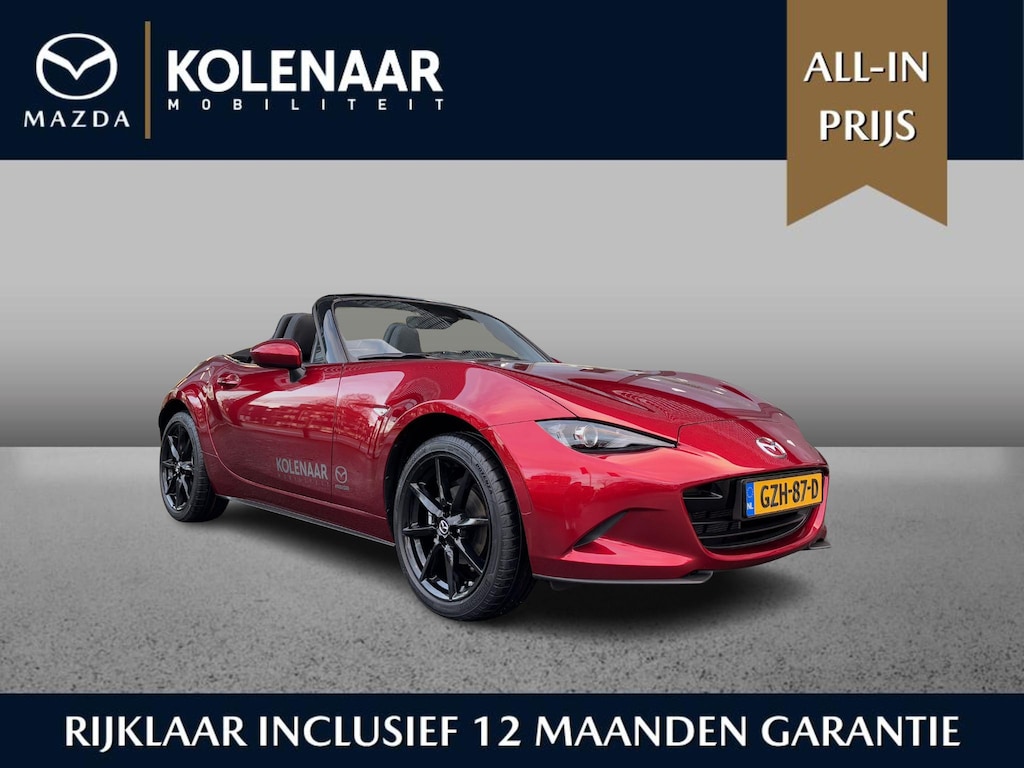 Mazda MX-5 Exclusive-Line Black Edition 1.5 Sky-G 132pk | Navi | Airco | Keyless | Leder| 17 inch LMV Black | CarPlay