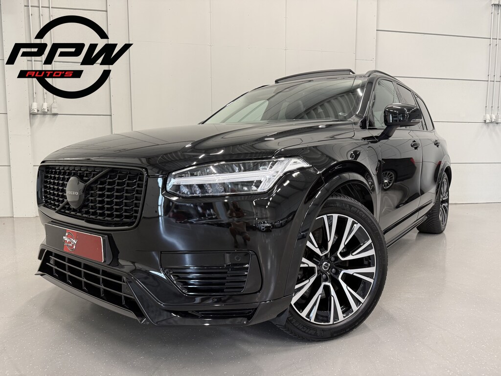 Volvo XC90 T8 Recharge AWD R-Design PANO/LUCHTVERING/TREKHAAK/SOH 98%/H&K/MEMORY/ZWART LEER/GOOGLE/CARPLAY/ACC/PILOT-ASSIST/20"/PRIVACY/VOLLEDIG VOLVO DEALER HISTORIE