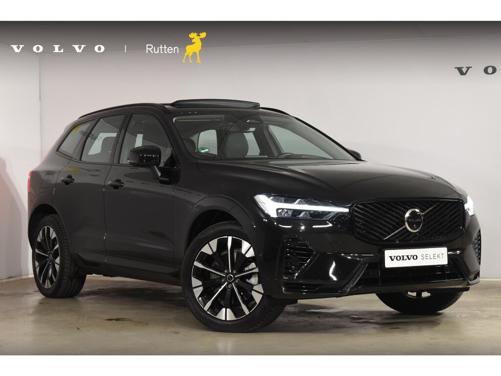 Volvo XC60 T6 350PK Plug-in hybrid AWD Ultra Dark / Adaptieve Cruise control / Head-up Display / Elektrisch glazen panorama-dak / Elektrische stoelen met geheugen / Stuurverwarming / Stoelverwarming v+a / 360 Camera / Harman Kardon / Semi-elektrisch inklapbare trekhaak